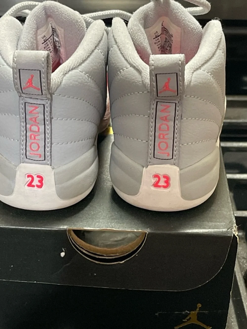 Jordan Kids Sneakers in Grey and Hot Pink